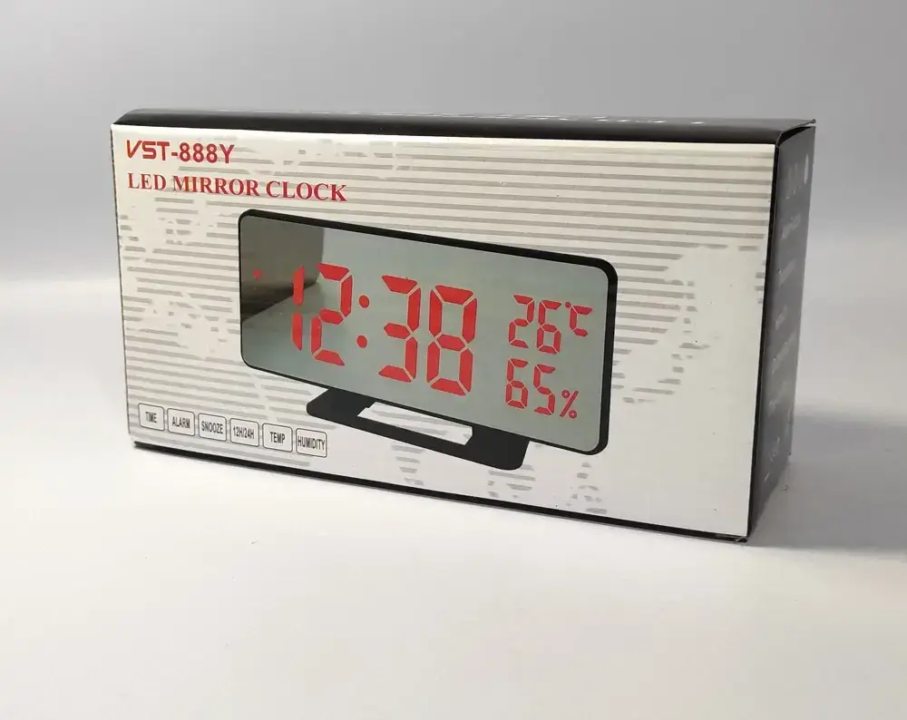 Часы настольные сетевые VST-888Y температура влажность USB (VST-888Y) - фото 4 Часы настольные сетевые VST-888Y температура влажность USB (VST-888Y) - фото 4