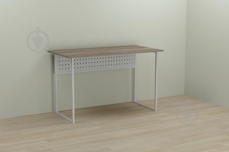 Компьютерный стол Ferrum-decor Майк 75x100x60 белый ДСП Дуб Сонома Труфель 16мм