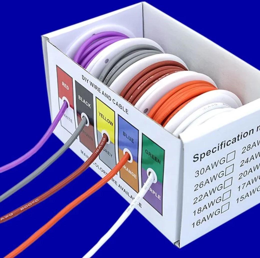 Набор монтажной проволоки HandsKit 20AWG-FW в силиконовой изоляции 0,5 мм2x10 м Разноцветный (2379180569) - фото 2 Набор монтажной проволоки HandsKit 20AWG-FW в силиконовой изоляции 0,5 мм2x10 м Разноцветный (2379180569) - фото 2