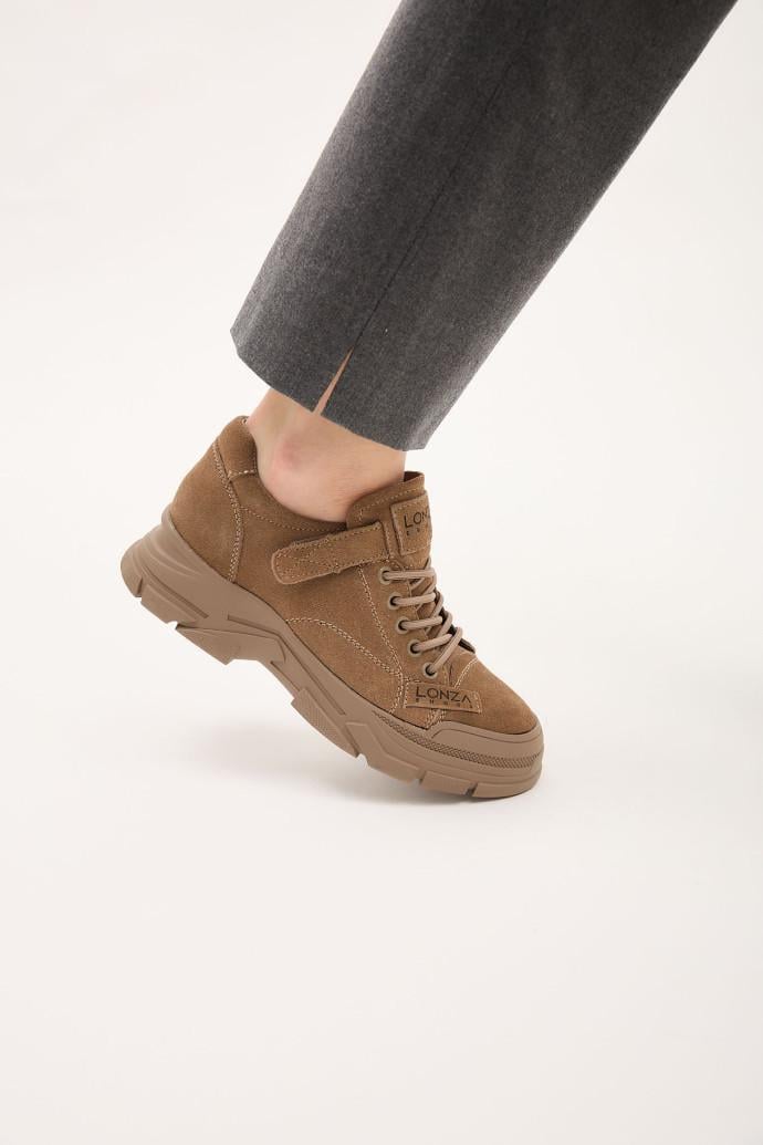 Слипоны женские LONZA замшевые р. 39 Бежевый (186043)