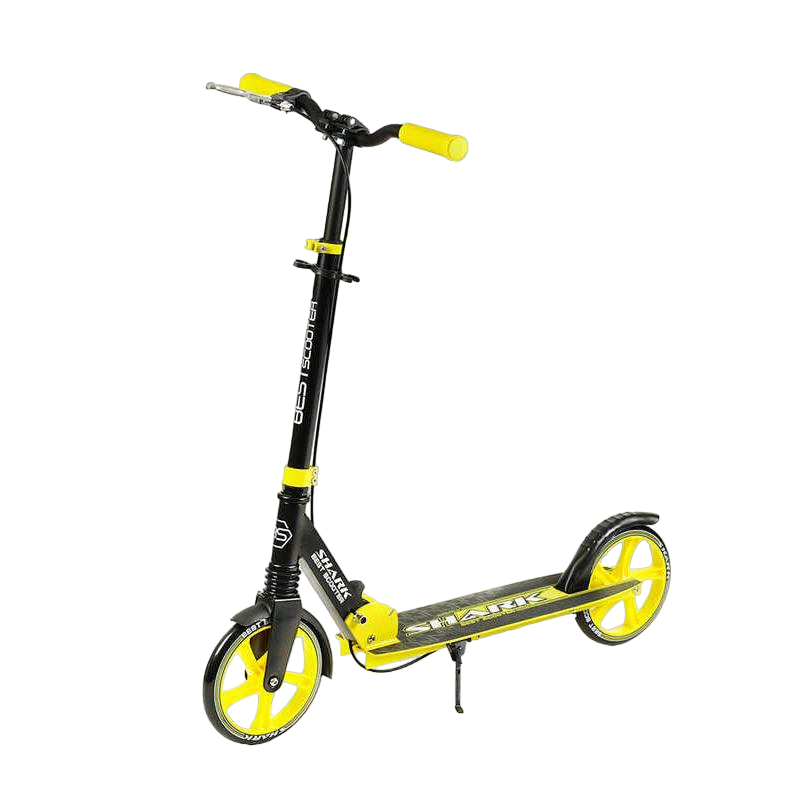 Самокат двухколесный Shark с амортизатором Black/Yellow (134904)
