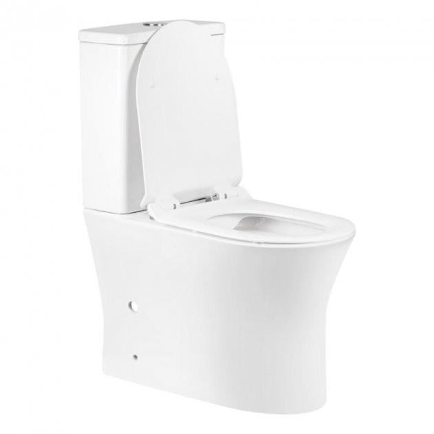 Унітаз підлоговий Qtap Virgo Rimless 7,5 л 608x360x800 мм (1749114282) - фото 3 Унітаз підлоговий Qtap Virgo Rimless 7,5 л 608x360x800 мм (1749114282) - фото 3