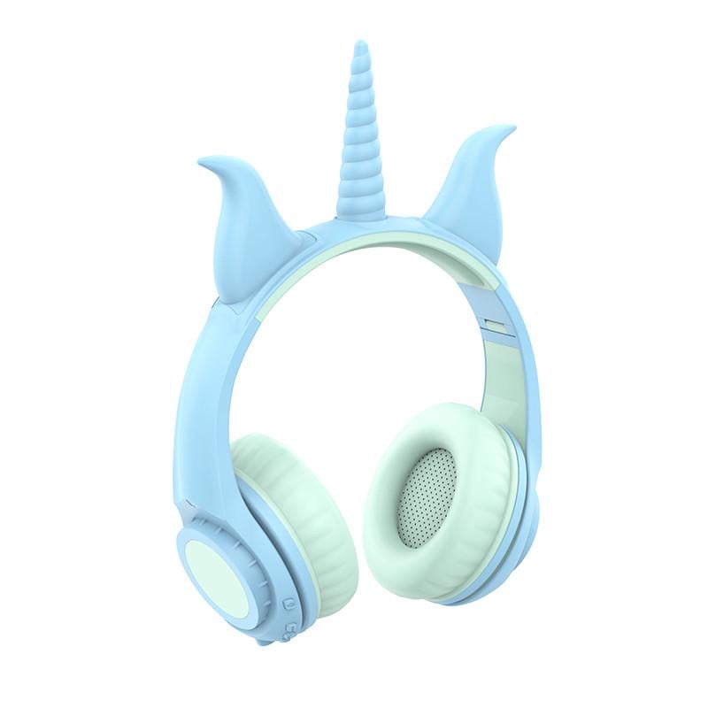 Наушники LINX LX-LW200 Bluetooth Rhinoceros Ear Unicorn Design с ушками Единорог LED Голубой (SUN6121) Наушники LINX LX-LW200 Bluetooth Rhinoceros Ear Unicorn Design с ушками Единорог LED Голубой (SUN6121)