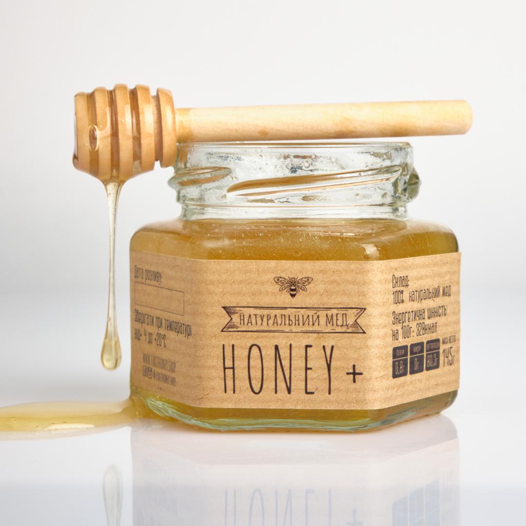Мед натуральный Honey+ Natural рапсовый 145 г Мед натуральный Honey+ Natural рапсовый 145 г