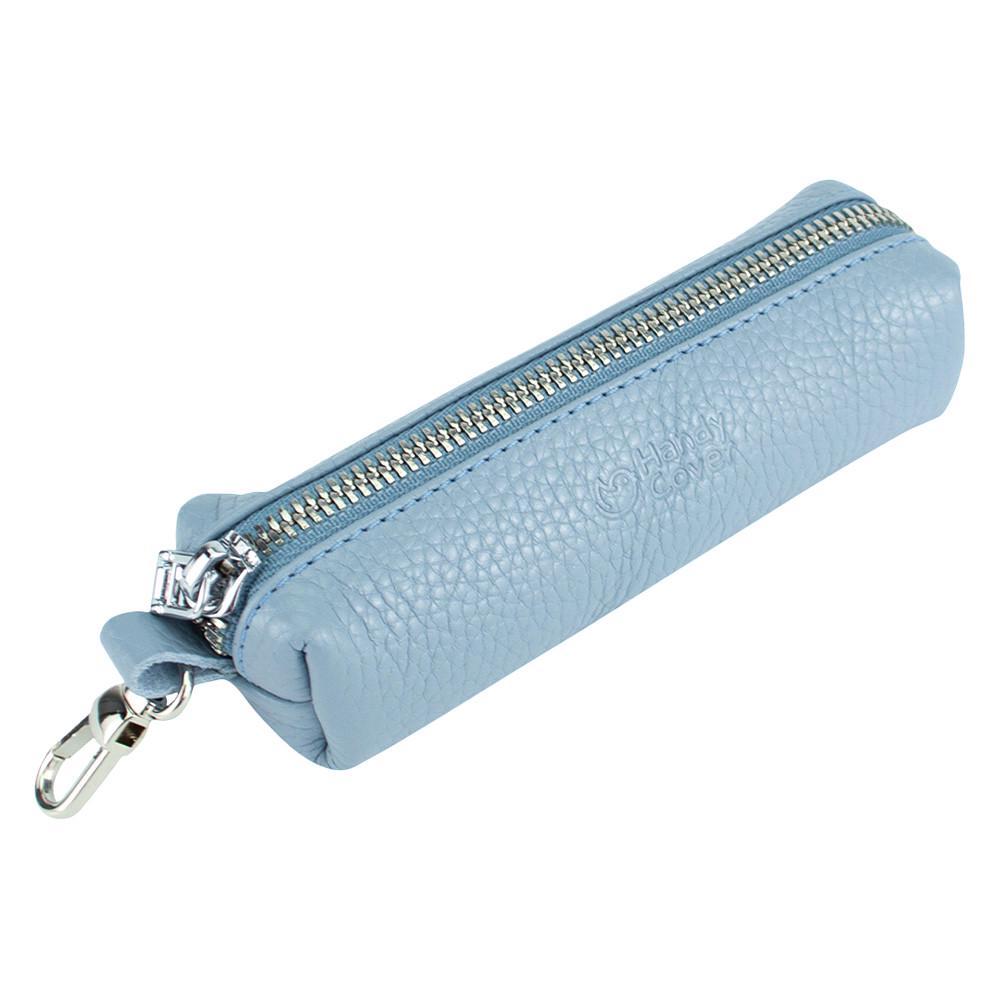 Ключница кожаная женская HC-109 на молнии Голубой - фото 1