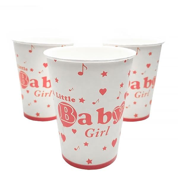Паперові склянки Baby girl 10 шт. 250 мл