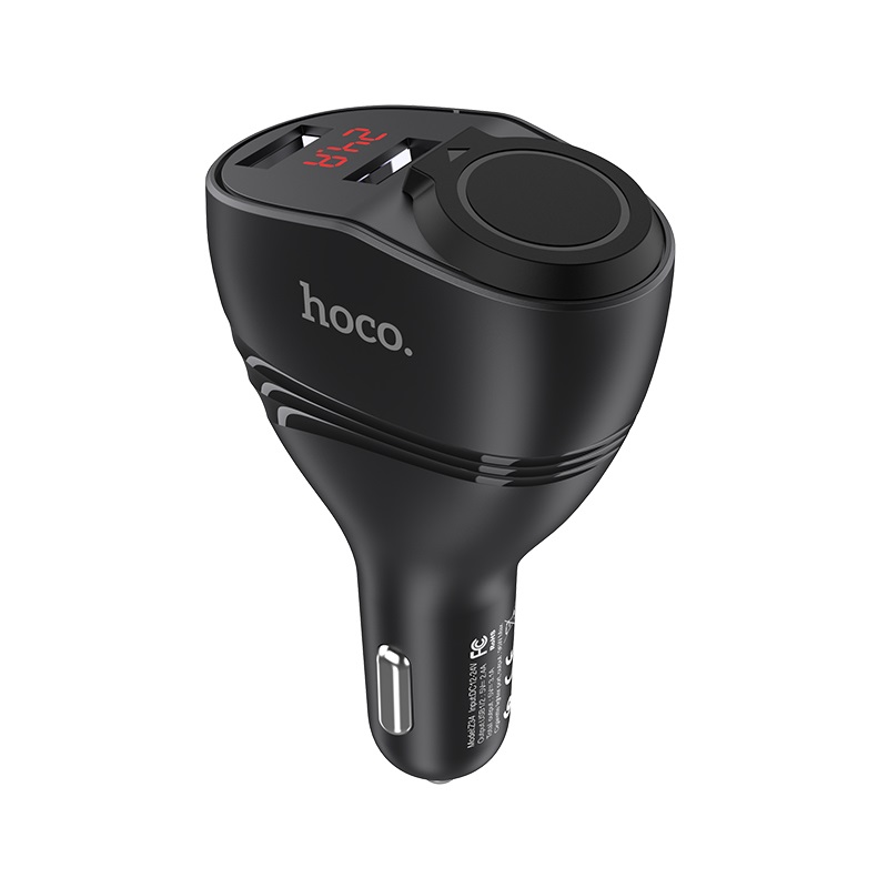 Адаптер автомобильный HOCO Thunder Power Cigarette Lighter with display Z34 2USB 3.1A Black