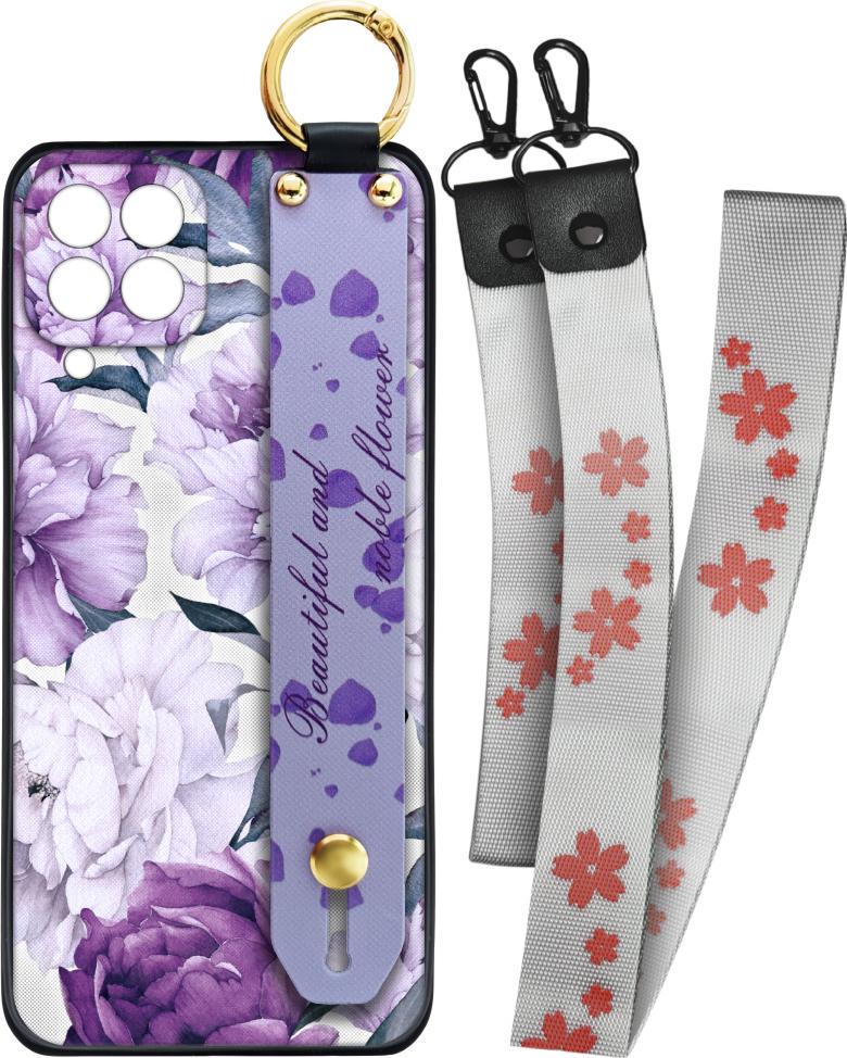Чехол SHLab Samsung Galaxy M33 5G M336 Beautiful Flower + два ремешка с карабином (31989)