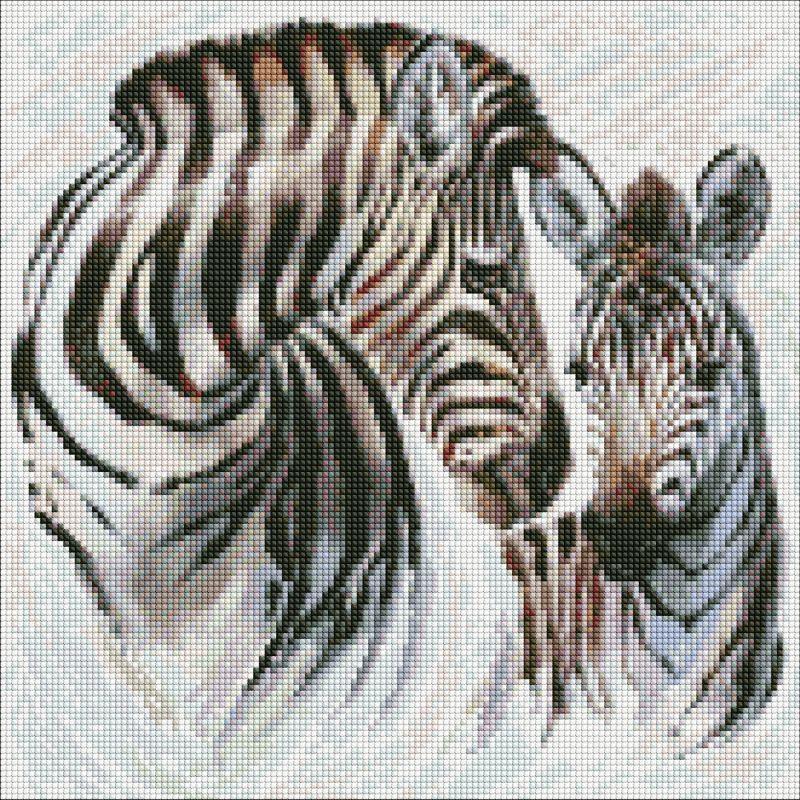 Алмазная мозаика Идейка Полосатая жизнь 40x40 см (AMO7362)