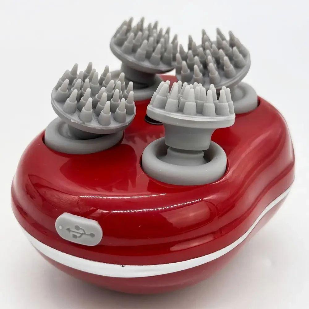 Масажер електричний Smart Scalp з акумулятором та 3D рухом Червоний (10170)