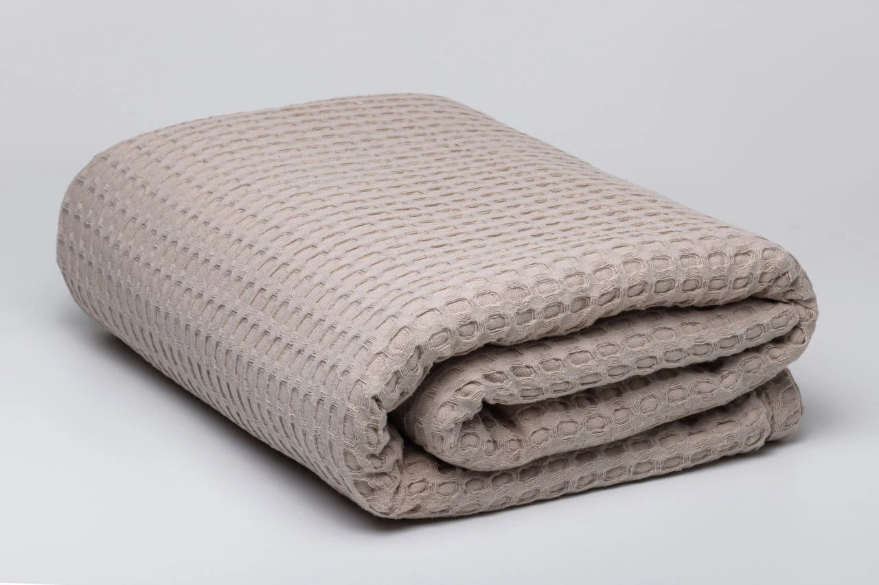 Плед вафельный HYGG семейный 230х250 см Светло-бежевый (311191) - фото 1 Плед вафельный HYGG семейный 230х250 см Светло-бежевый (311191) - фото 1