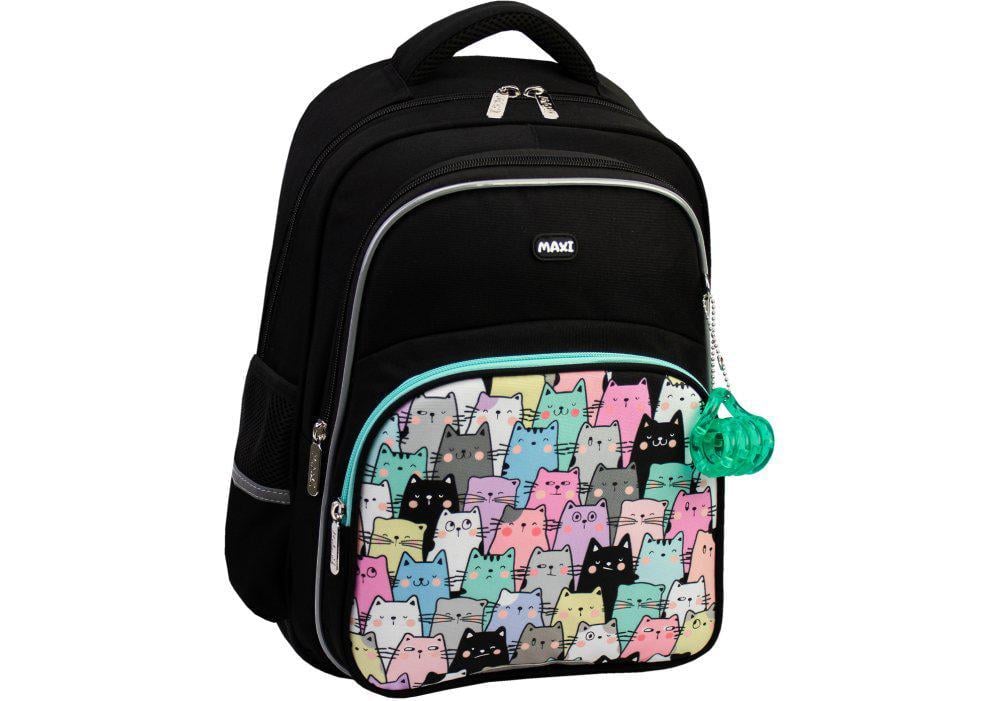 Рюкзак школьный Maxi 38x27x13 см 13 л Черный (MX85166)