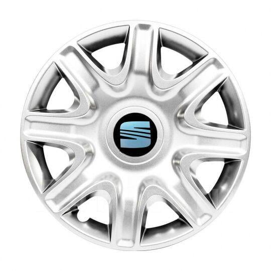 Автомобильные колпаки SKS 332 R15 с логотипом Seat 4 шт. Серебристый