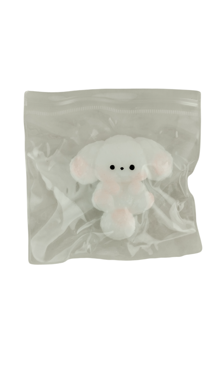 Игрушка антистресс сквиш Щенок Белый (000047)