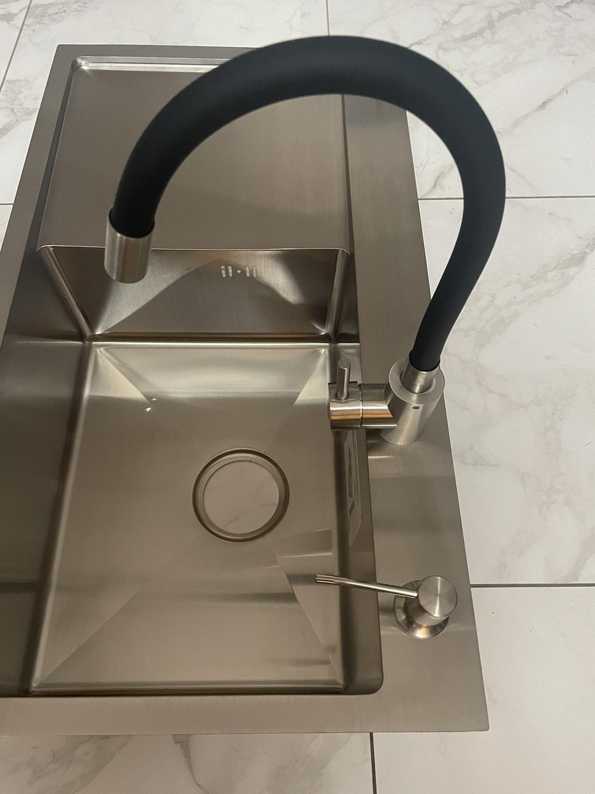 Мойка кухонная Luminex 7844 правая/смеситель-кран Lidz Aria 04R-BFS для кухни гибкий - фото 11 Мойка кухонная Luminex 7844 правая/смеситель-кран Lidz Aria 04R-BFS для кухни гибкий - фото 11