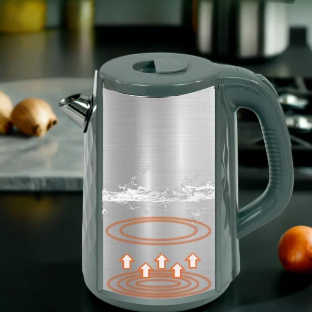 Електрочайник Hoffmans Electronics HM-2542 2000W 2,5 л Сірий (120.1873.2) - фото 8 Електрочайник Hoffmans Electronics HM-2542 2000W 2,5 л Сірий (120.1873.2) - фото 8