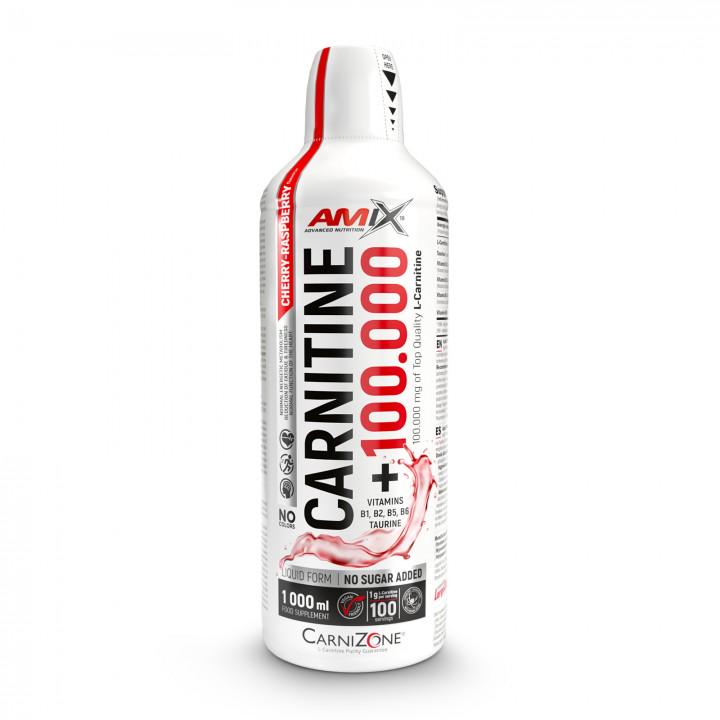 Жиросжигатель для спорта Amix Nutrition Carnitine 100.000 mg CarniZone 1000 ml /100 servings/ Cherry Raspberry - фото 1