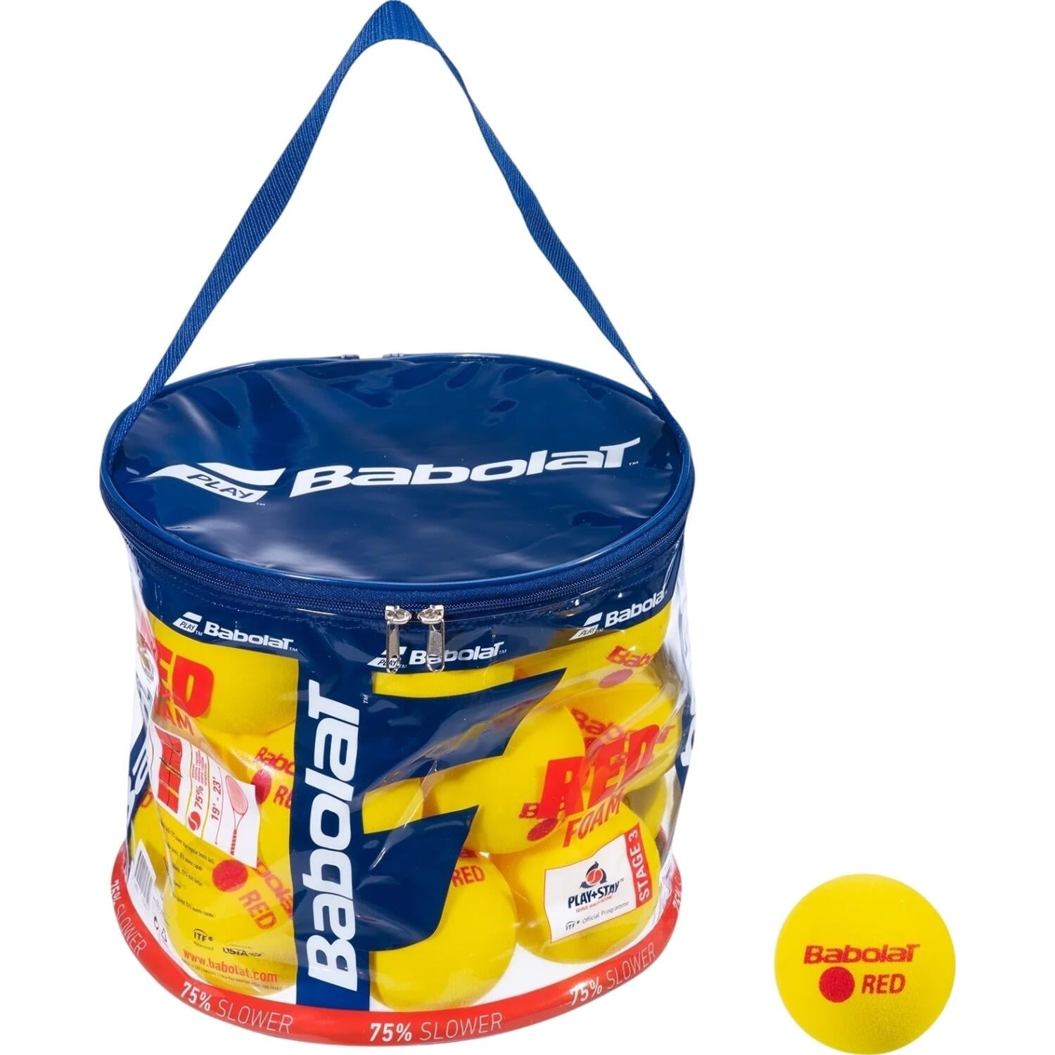Набор мячей для тенниса Babolat Red FOAM 24 шт. Желто-красный (516004-113)