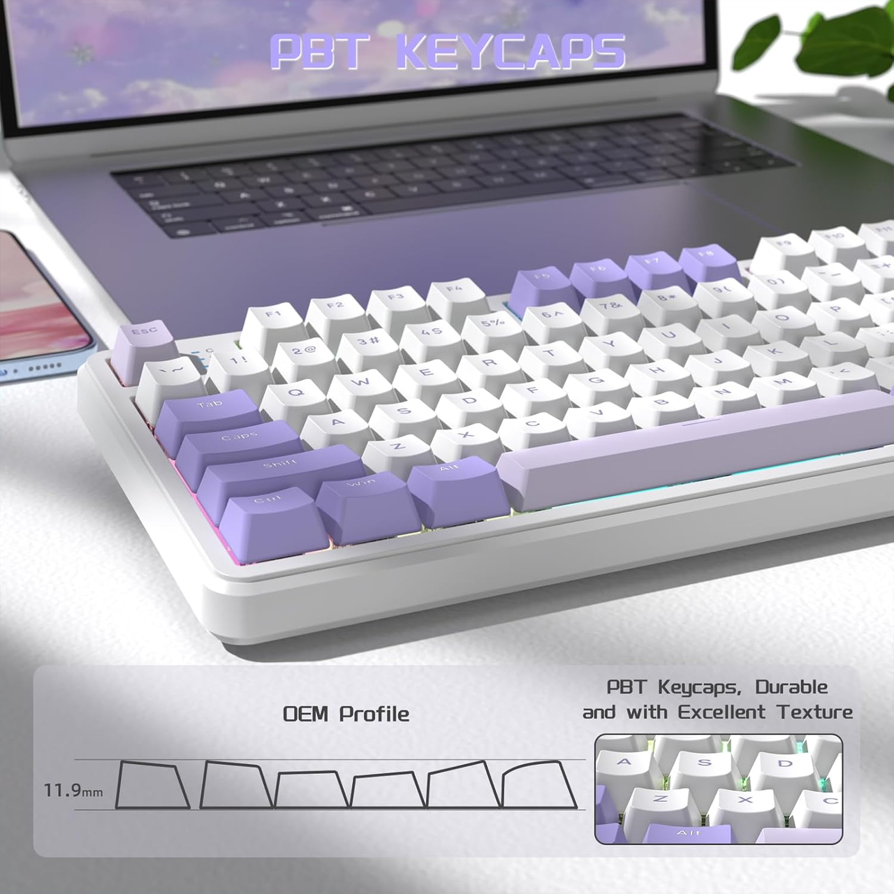 Клавиатура игровая attack shark X87 беспроводная механическая с RGB подсветкой с поддержкой HOT-SWAP - фото 8 Клавиатура игровая attack shark X87 беспроводная механическая с RGB подсветкой с поддержкой HOT-SWAP - фото 8