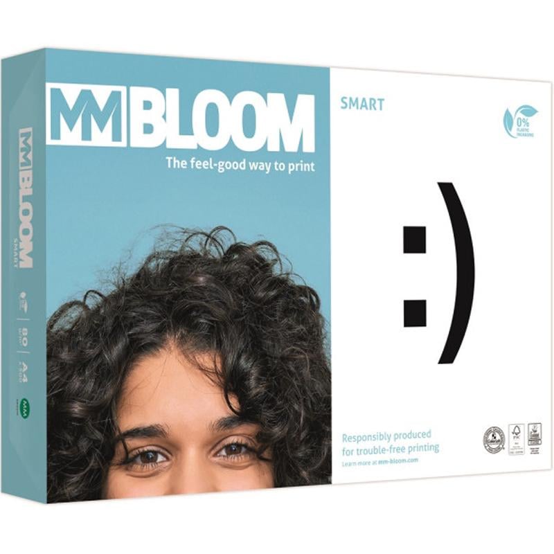 Офисная бумага Bloom MM Smart А4 В 80 г/м2 5 шт. х 500 листов Белый (17661)