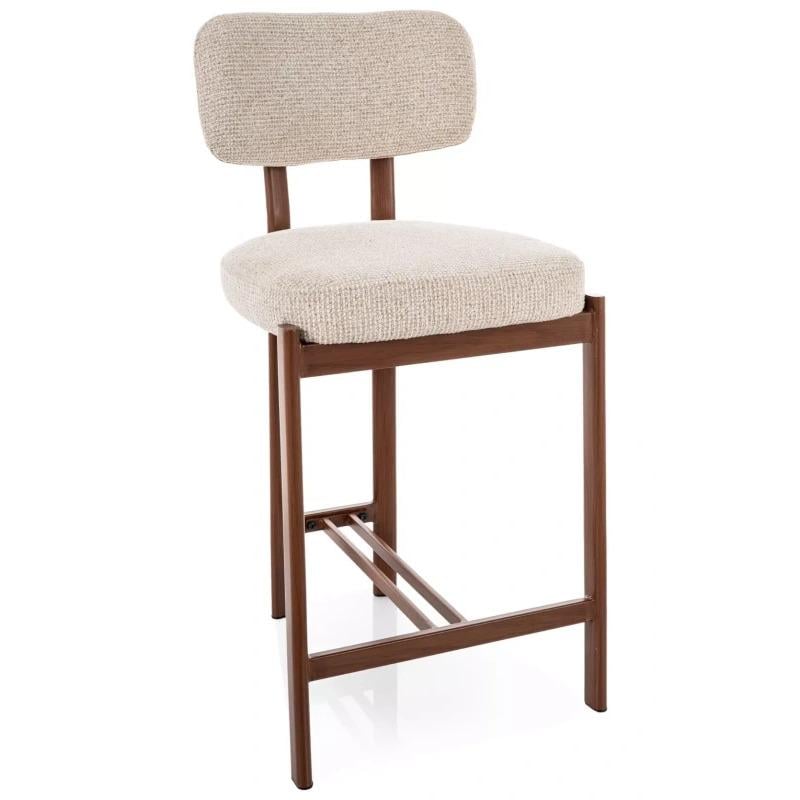 Полубарный стул кухонный Signal Misaki H-2 ткань Светло-бежевый/Орех каркас (35001164)