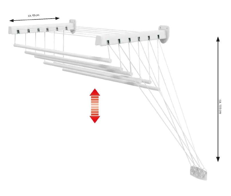 Сушилка для белья настенно-потолочная Casa Si Pick Up 100 White (DAS302377) - фото 2