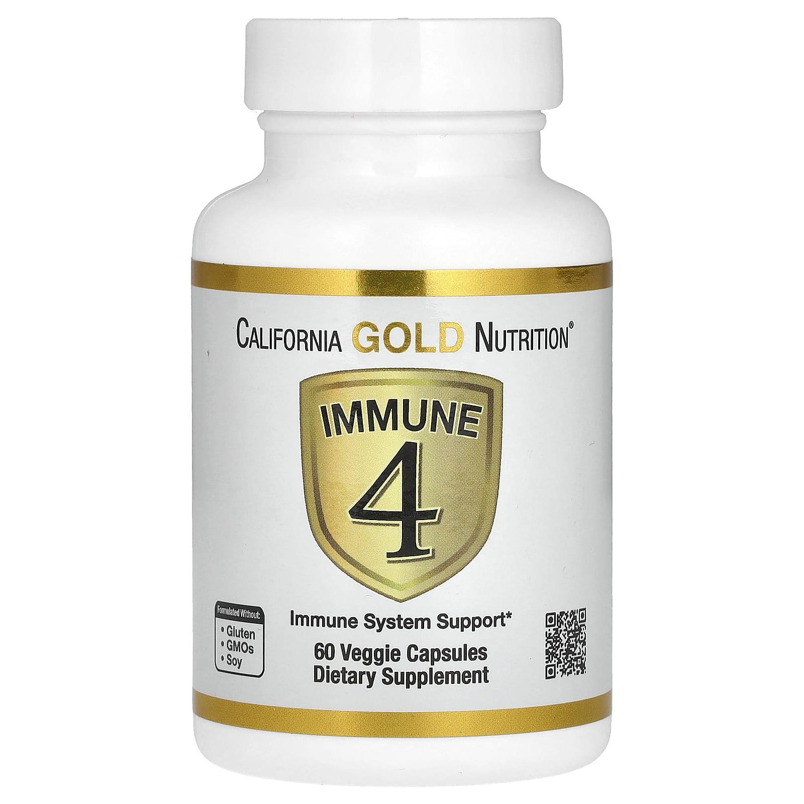 Средство для укрепления иммунитета California Gold Nutrition Immune 4 60 вегетарианских капсул (CGN-01842)