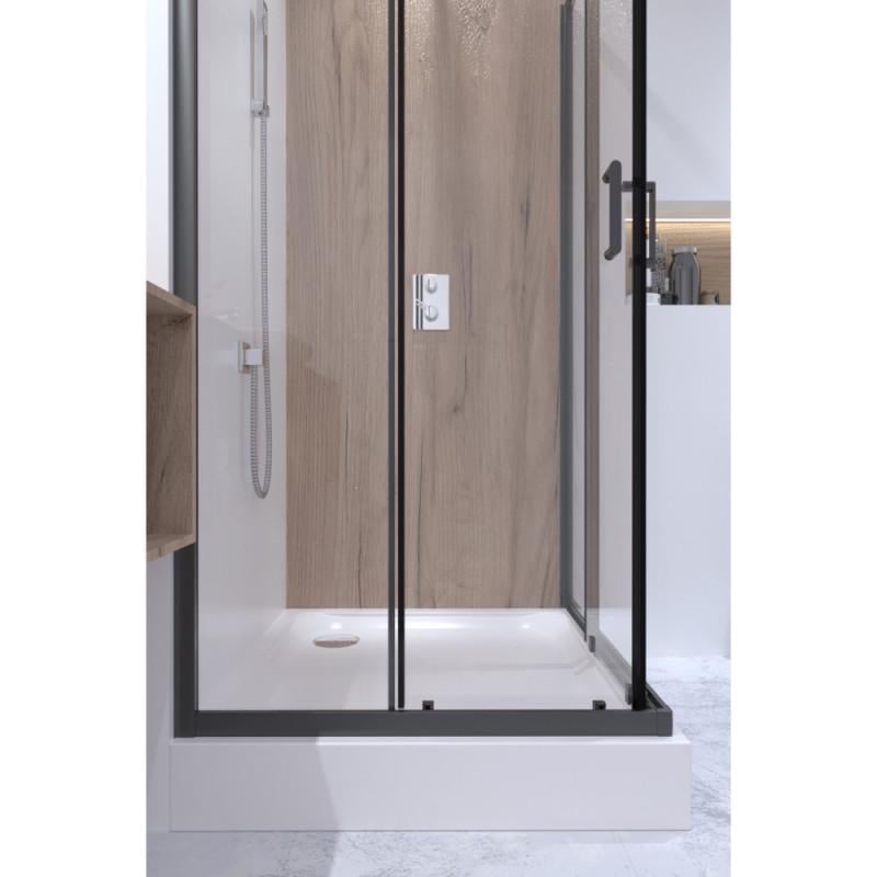 ᐉ Душевая кабина Q-tap Taurus BLA1099SC6 с черным профилем 90х90x190 см ...
