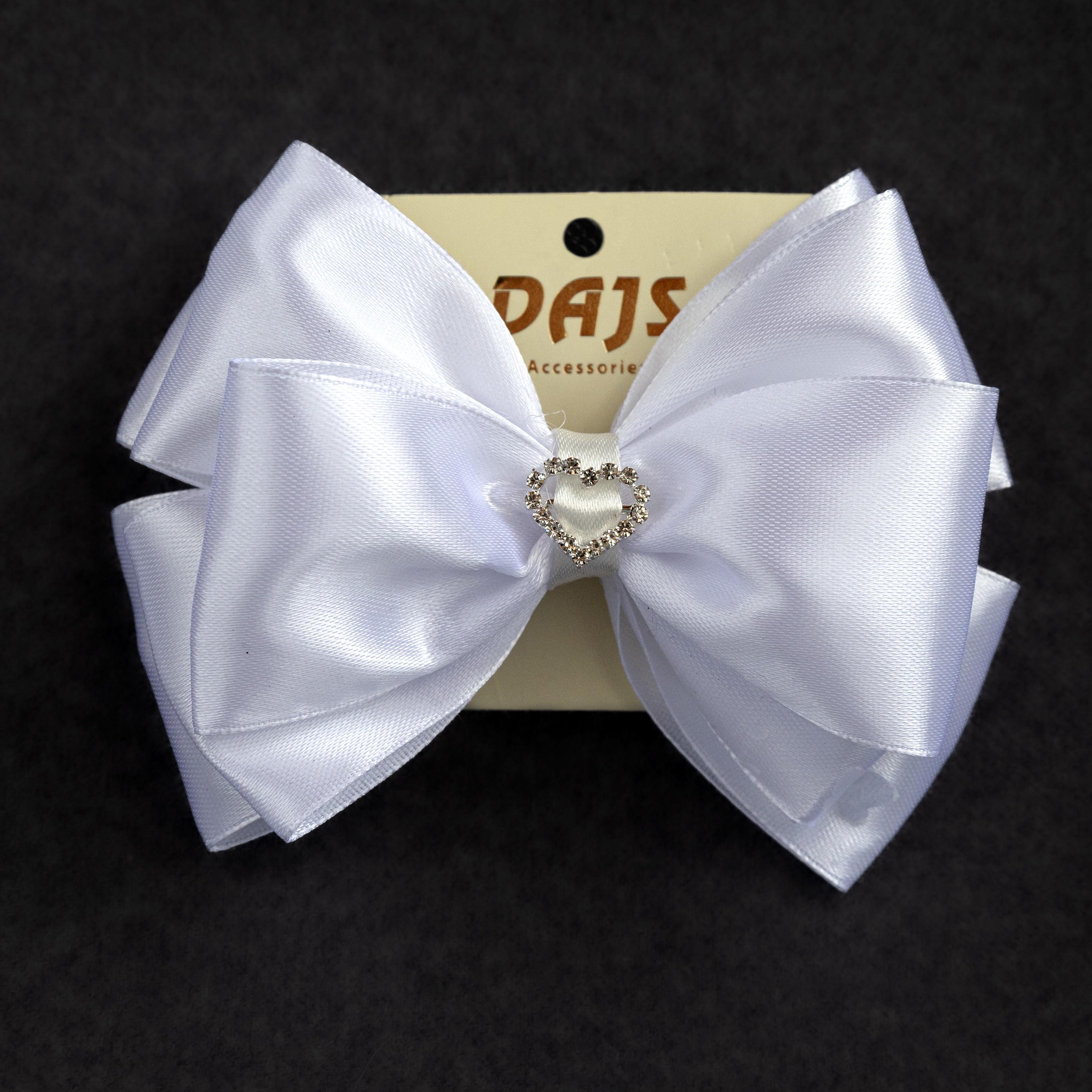 Заколка-бант ДАЙС для волос 12 см Белый (З-12БС) - фото 2 Заколка-бант ДАЙС для волос 12 см Белый (З-12БС) - фото 2