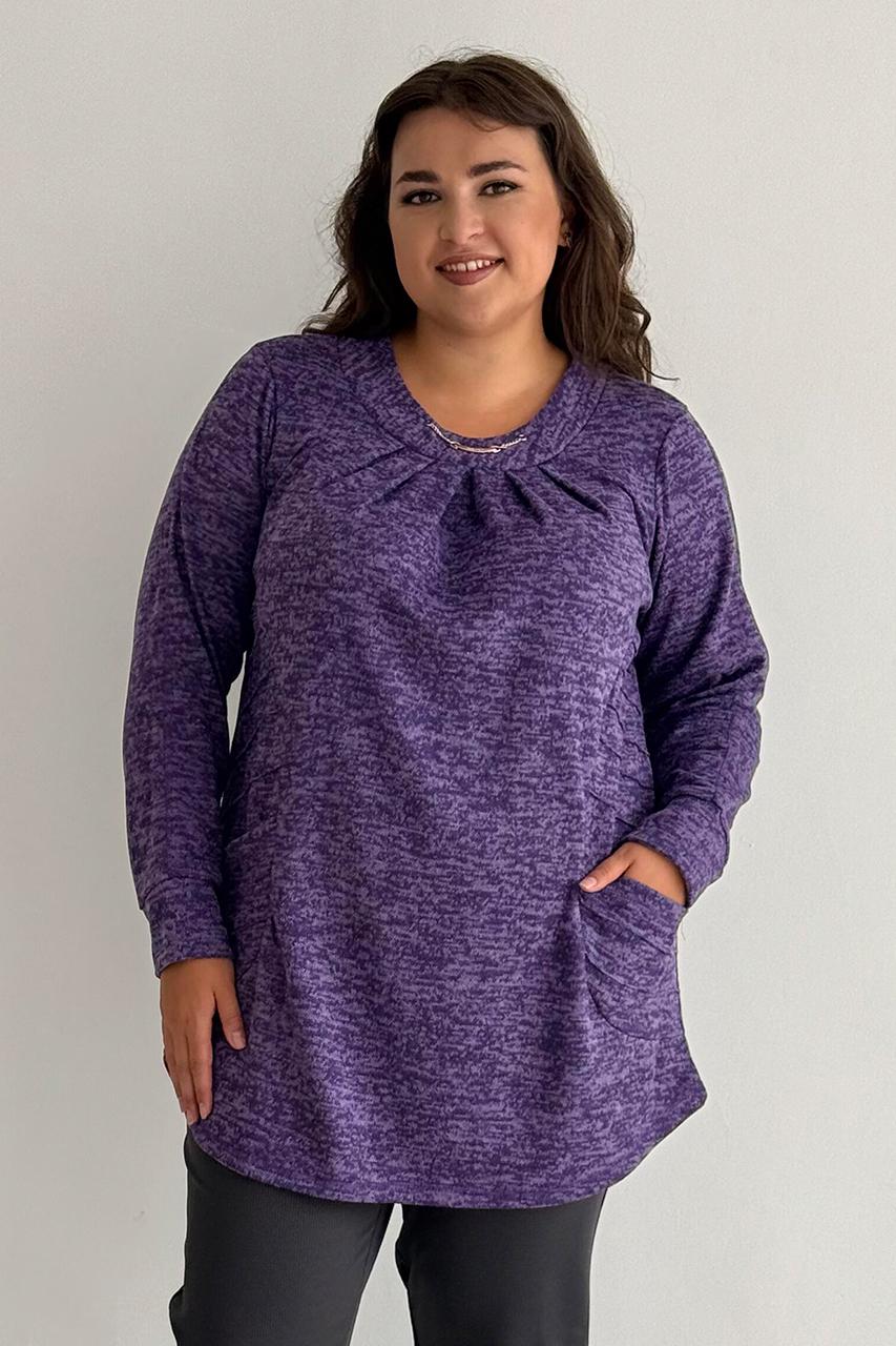 Туніка PANNI Олена з кишенями трикотажна р. 52-54 Бузковий (Р2508252243)