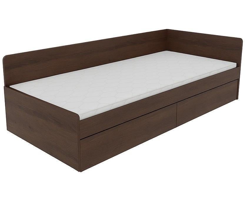 Кровать с ящиками Эверест 800 сплошной щит 80x190 см Венге (ЕВ20739.19)