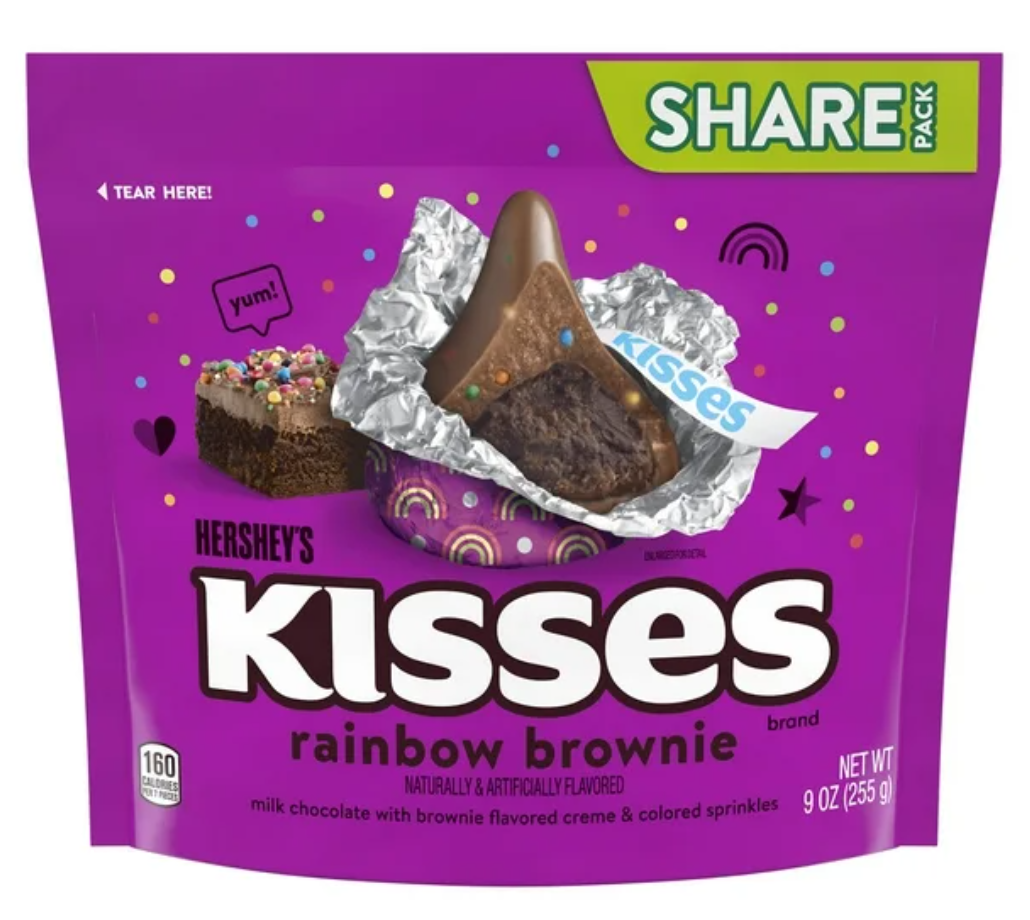Конфеты шоколадные Hershey's Kisses Rainbow Brownie Flavored Candy 255 г (2541178103)
