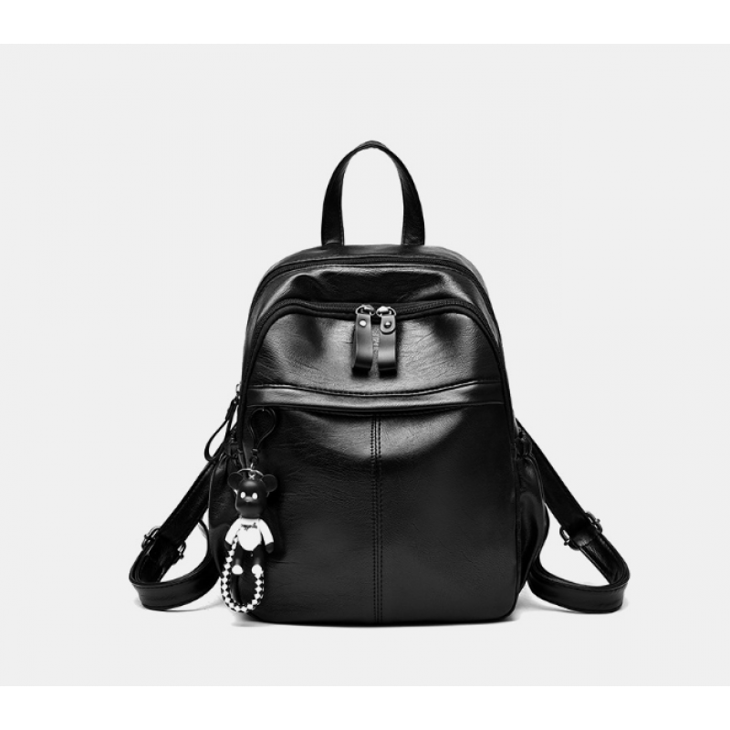 Рюкзак жіночий матовий 31x25 см Чорний (455) - фото 2 Рюкзак жіночий матовий 31x25 см Чорний (455) - фото 2