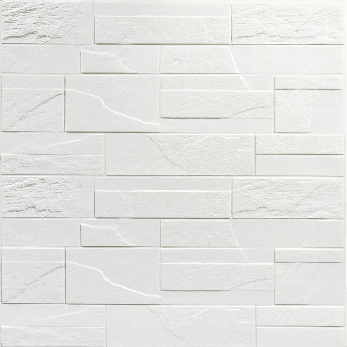 3D-панель самоклеящаяся декоративная камень 700х770х5 мм 180 Белый битый кирпич (SW-00000426)