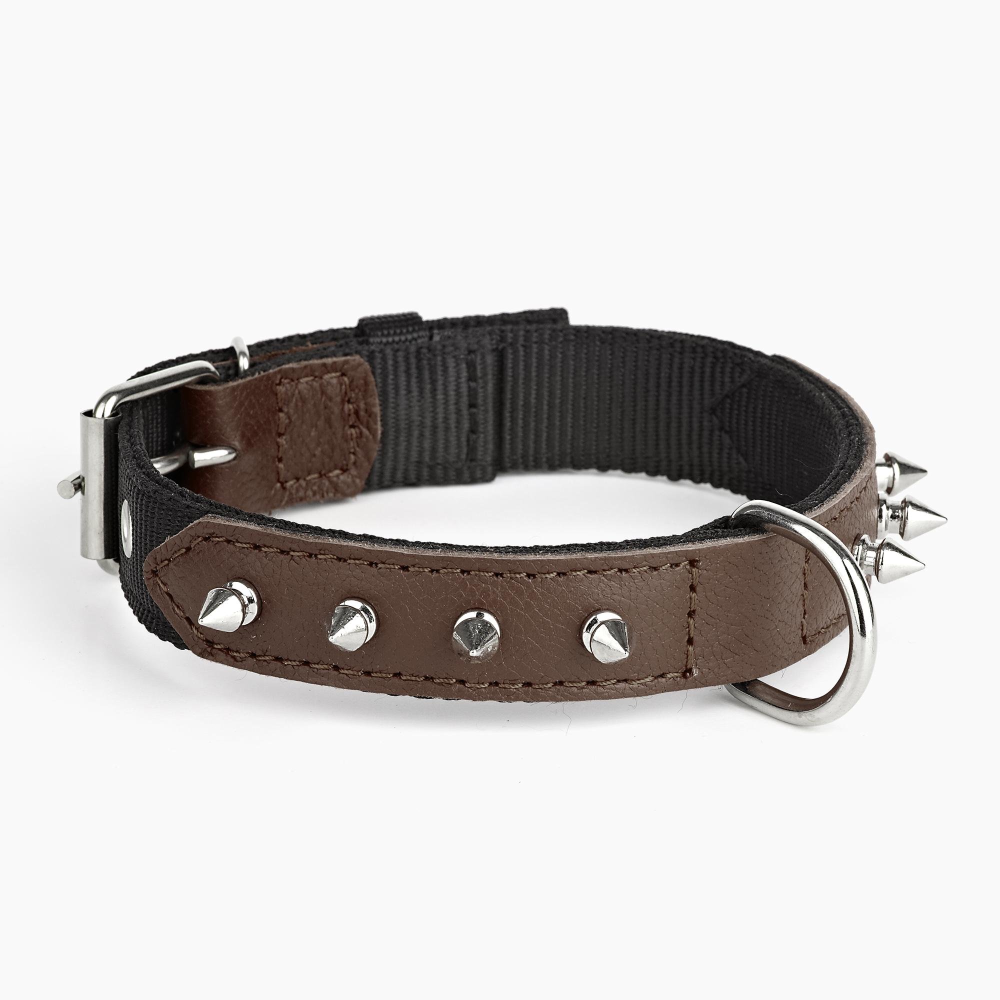 Ошейник KareLine и натуральной кожи с заклепками 25 мм 370-440 мм (6603/12) Ошейник KareLine и натуральной кожи с заклепками 25 мм 370-440 мм (6603/12)