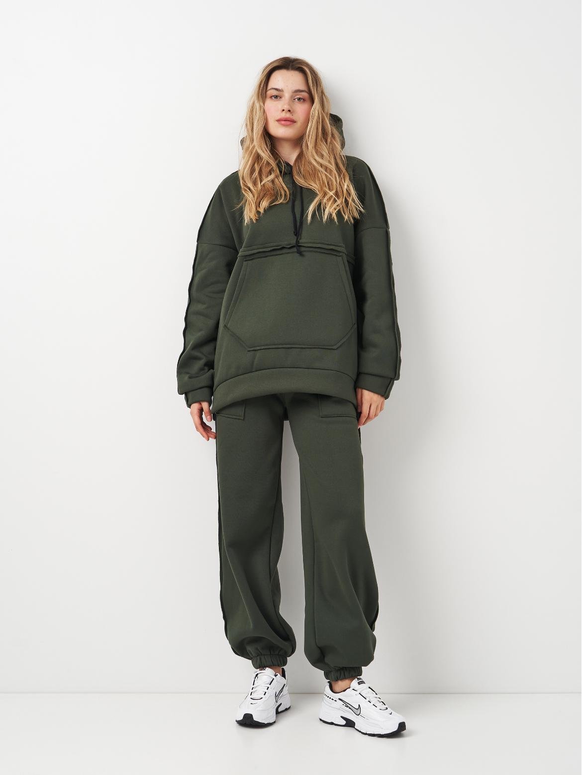 Спортивный костюм утепленный Вилена женский р. 58 Хаки (2288073096)