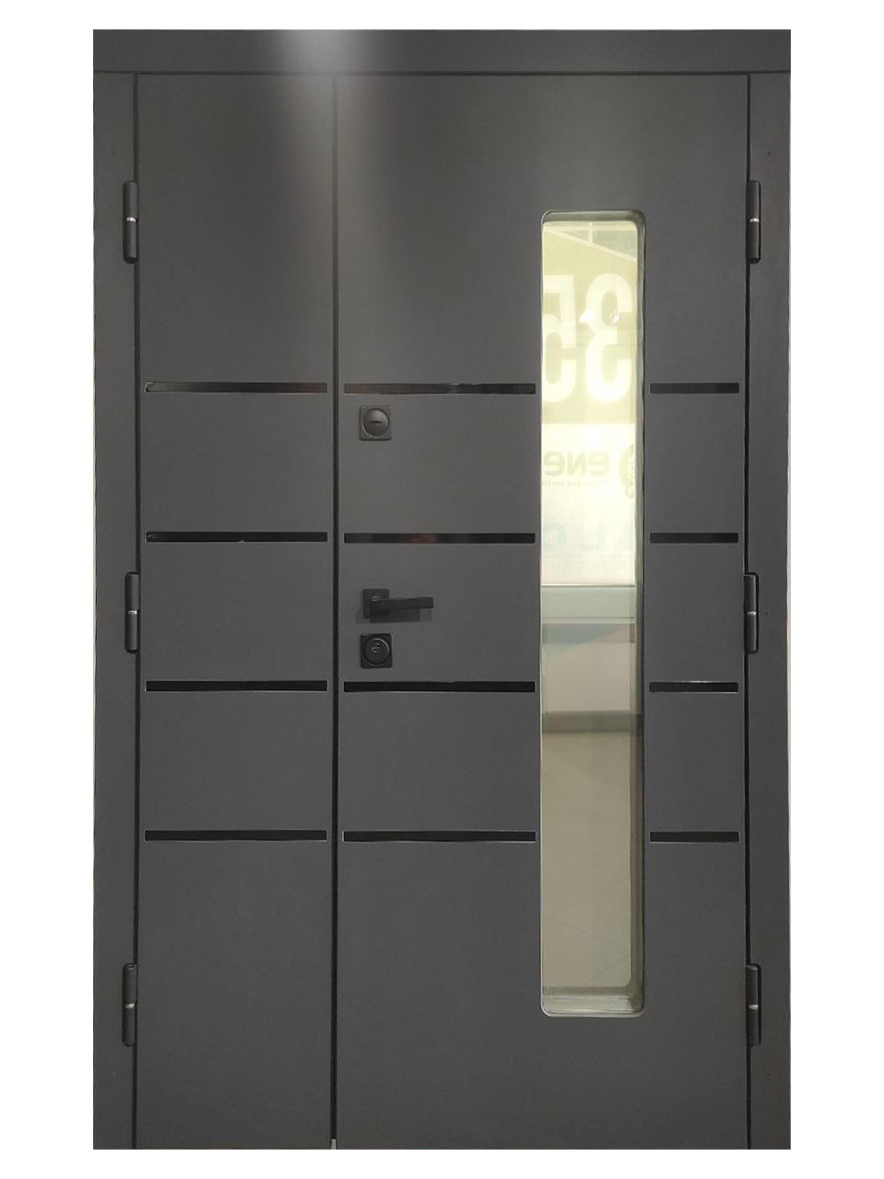 Дверь входная Максимум Model 1 HPL 2040х1250 мм Антрацит (3230264) Дверь входная Максимум Model 1 HPL 2040х1250 мм Антрацит (3230264)