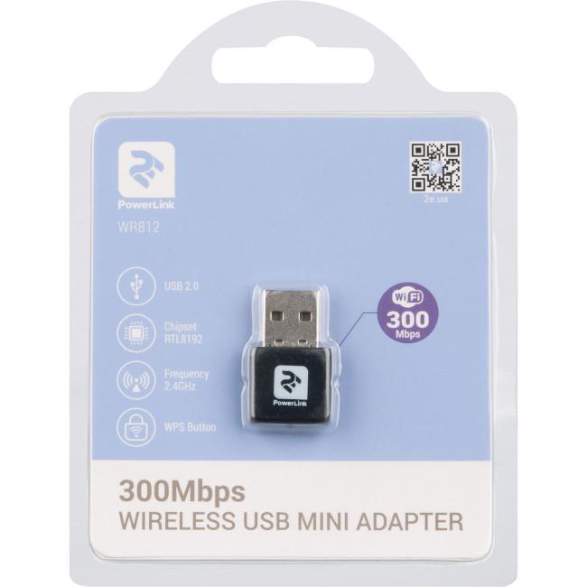 Адаптер Wi-Fi беспроводной 2E Powerlink WR812 USB 2.0 300 Мбит/с (2E-WR812) - фото 4