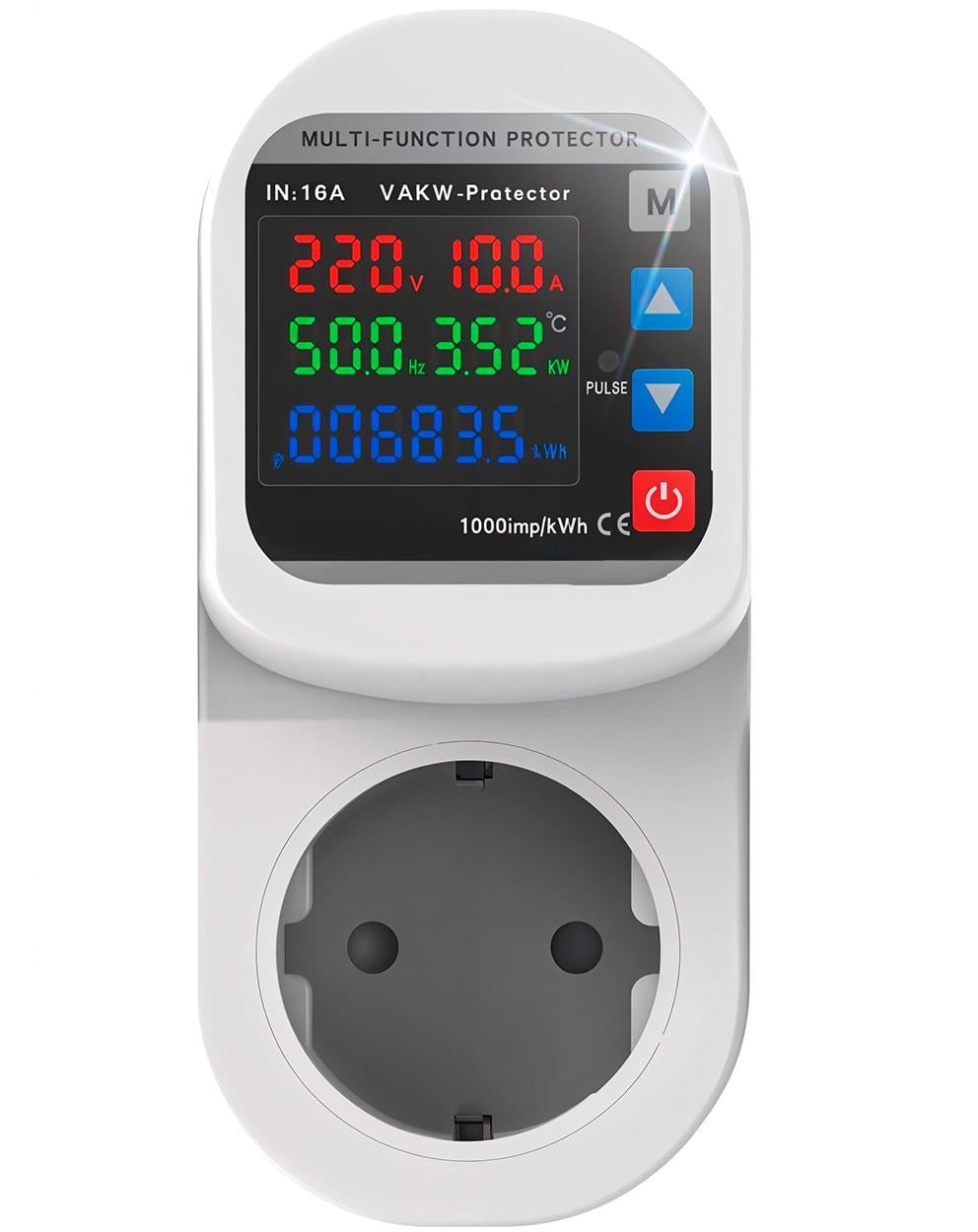 Реле напруги в розетку BRS з дисплеєм та таймером 16А (577993438)