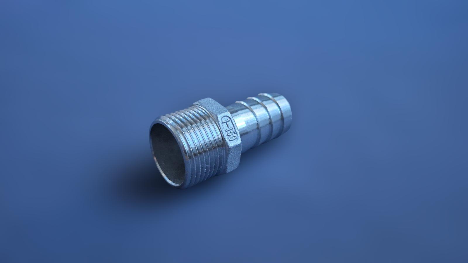 Штуцер шланговый резьбовой DN25 AISI304 BSPP елка н/ж сталь ЗР 25 мм 1" (29203186) - фото 2 Штуцер шланговый резьбовой DN25 AISI304 BSPP елка н/ж сталь ЗР 25 мм 1" (29203186) - фото 2