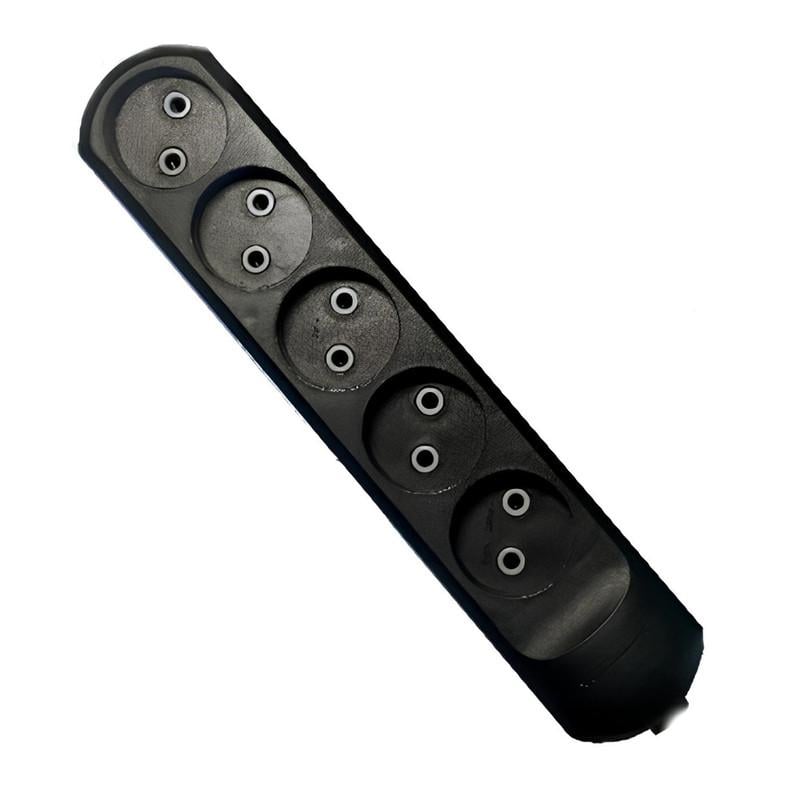 Колодка Neomax 5 гнізд без заземлення Чорний (NX510500)