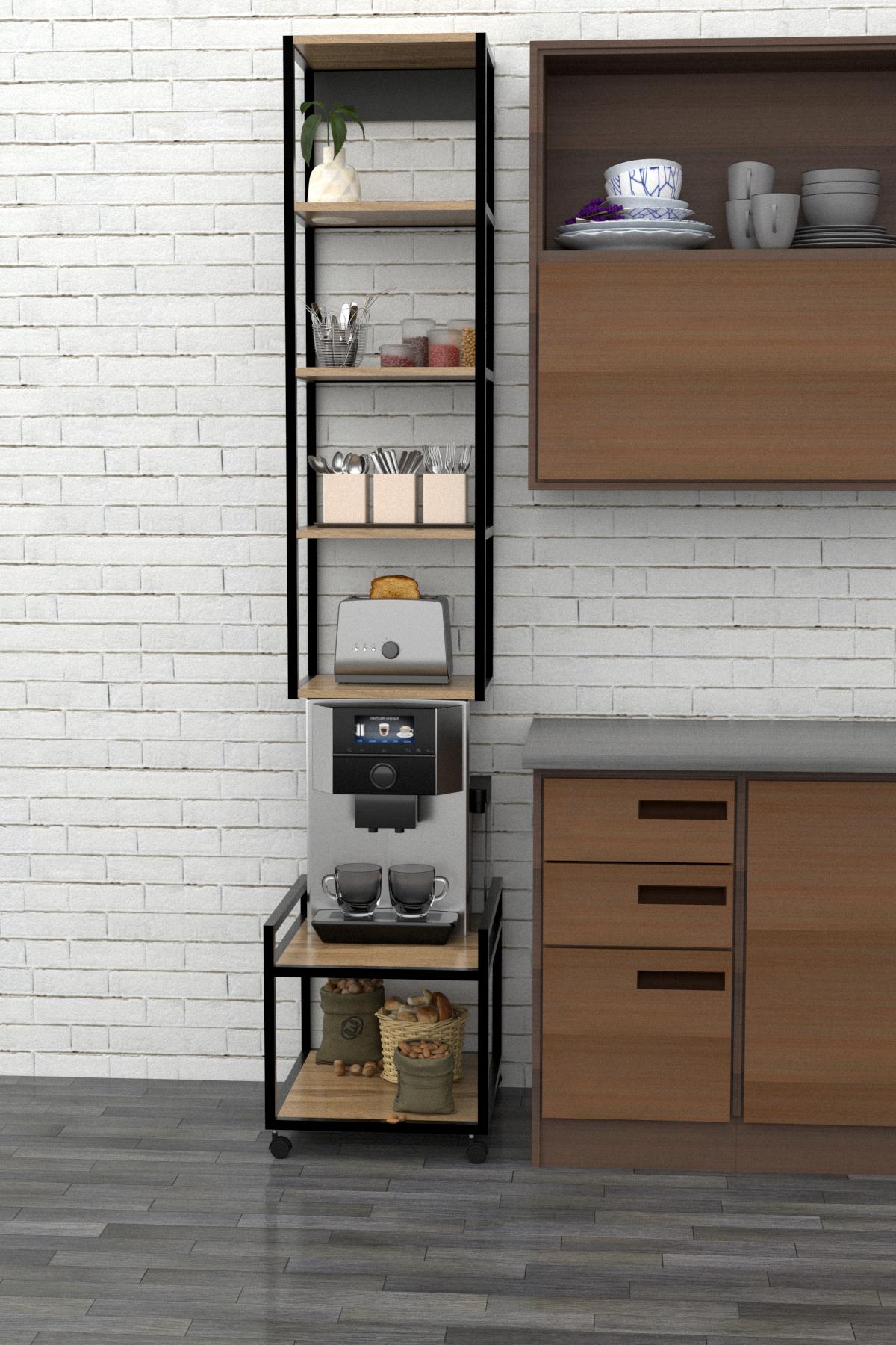 Столик под кухонные приборы EcoLoft Рондо DSP-1228-1 в стиле лофт Дуб Аппалачи (29197047) - фото 2 Столик под кухонные приборы EcoLoft Рондо DSP-1228-1 в стиле лофт Дуб Аппалачи (29197047) - фото 2