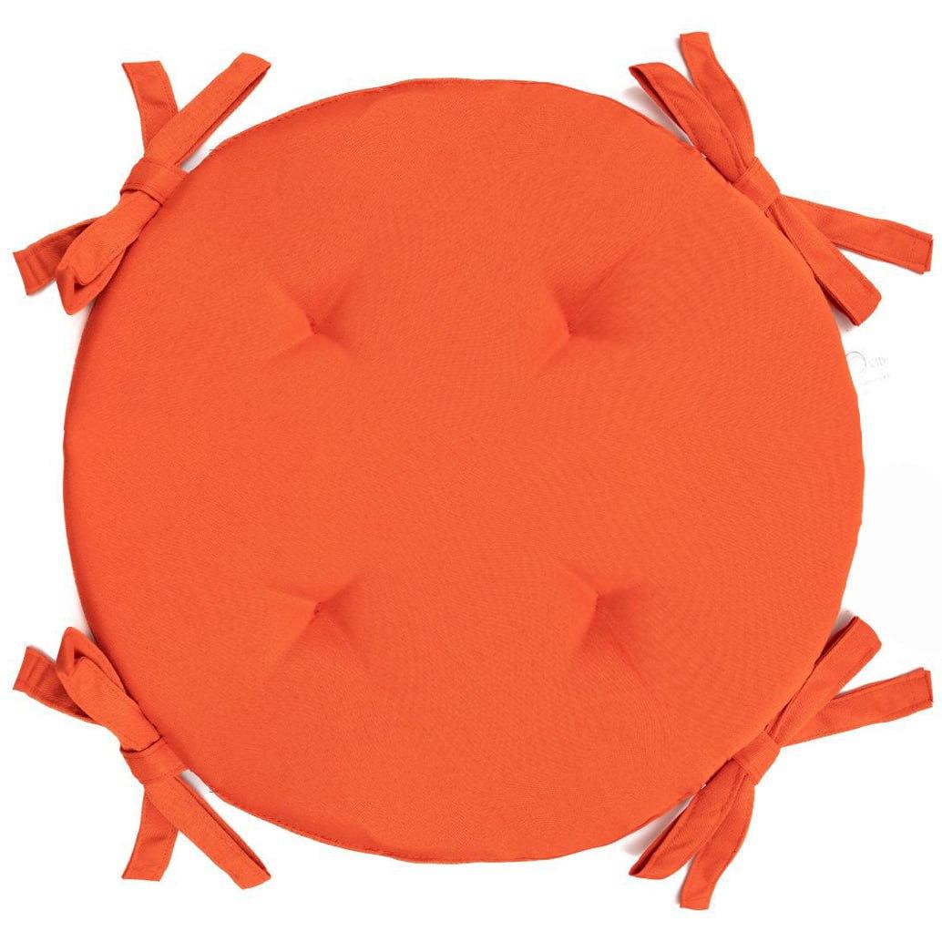 Подушка для стула/кресла/табурета Ø 30x2 см Темно-оранжевый (1799433631)