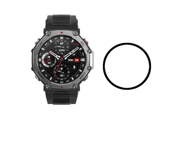 Защитное стекло противоударное SoftGlass Full Cover P ммA для Amazfit T-Rex 3/T-Rex 3 Pro Black