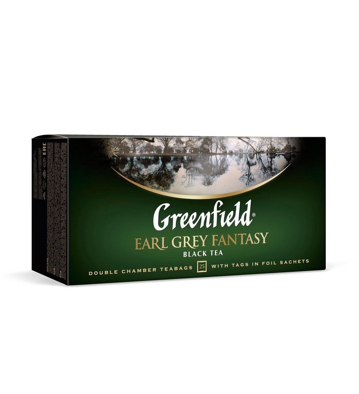 Чай Greenfield Earl Grey Fantasy черный с бергамотом 25 пакетиков (182)