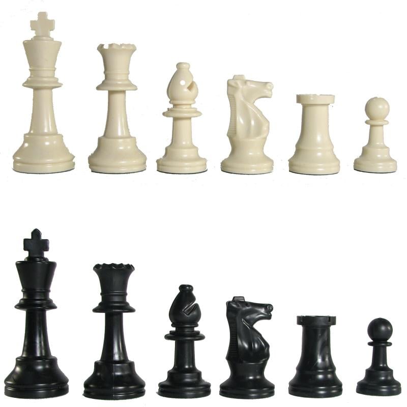 Фигуры шахматные Стаунтон отягощенный пластик 6 см