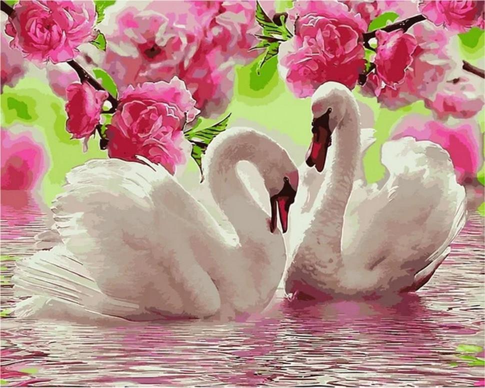 Картина по номерам Brushme "Два лебедя" 40х50 см (BK-GX34649)