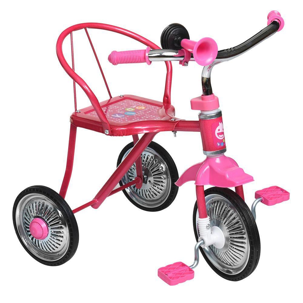 Детский велосипед трехколесный Bambi LH-701-2 с регулировкой сиденья и руля/резиновые колеса/клаксон (24907804)