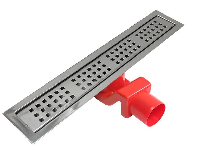 Линейный душевой трап MesaTeknik Draingate 50 мм 500 мм из нержажеющей стали с решеткой (16670)