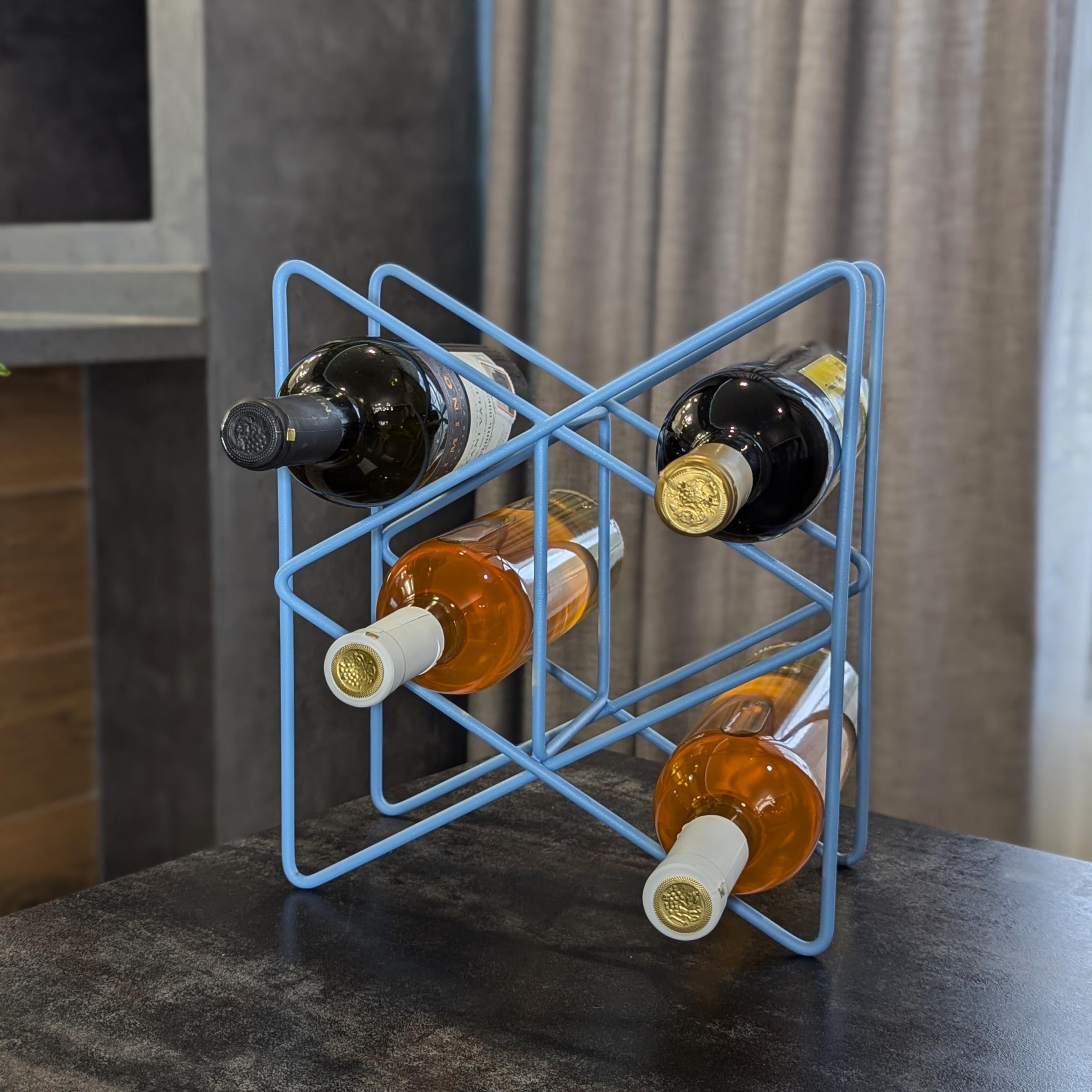 Подставка для вина Deco Home Тоскана 28х15х32 см Голубой